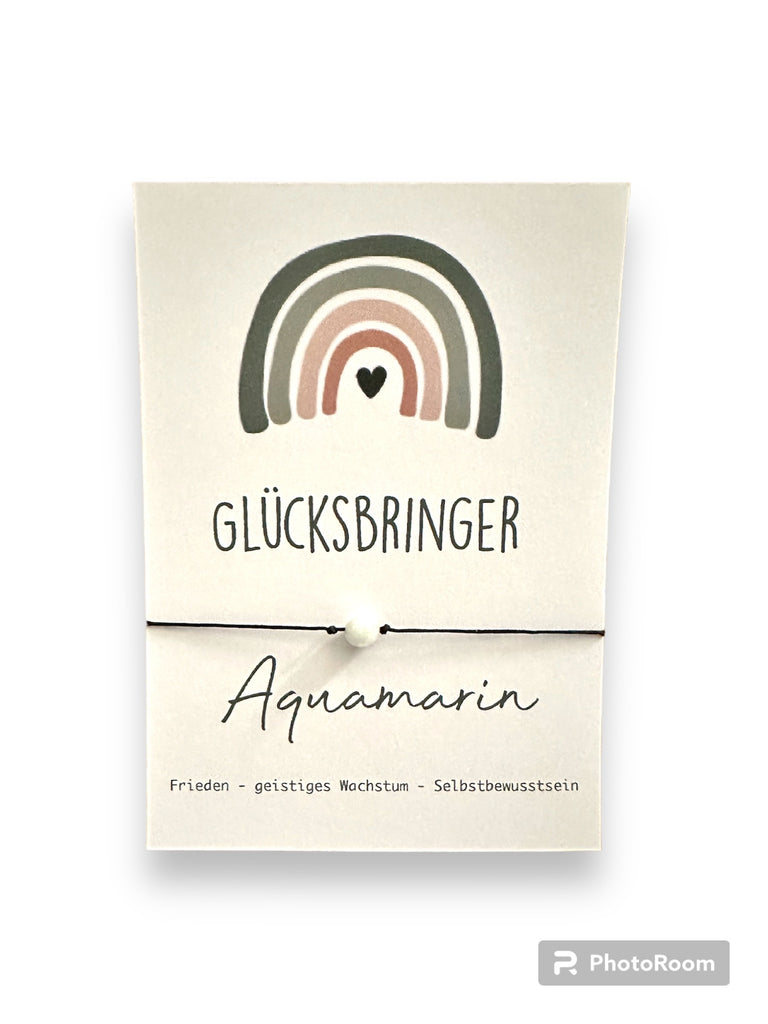 Glücksarmband - Aquamarin
