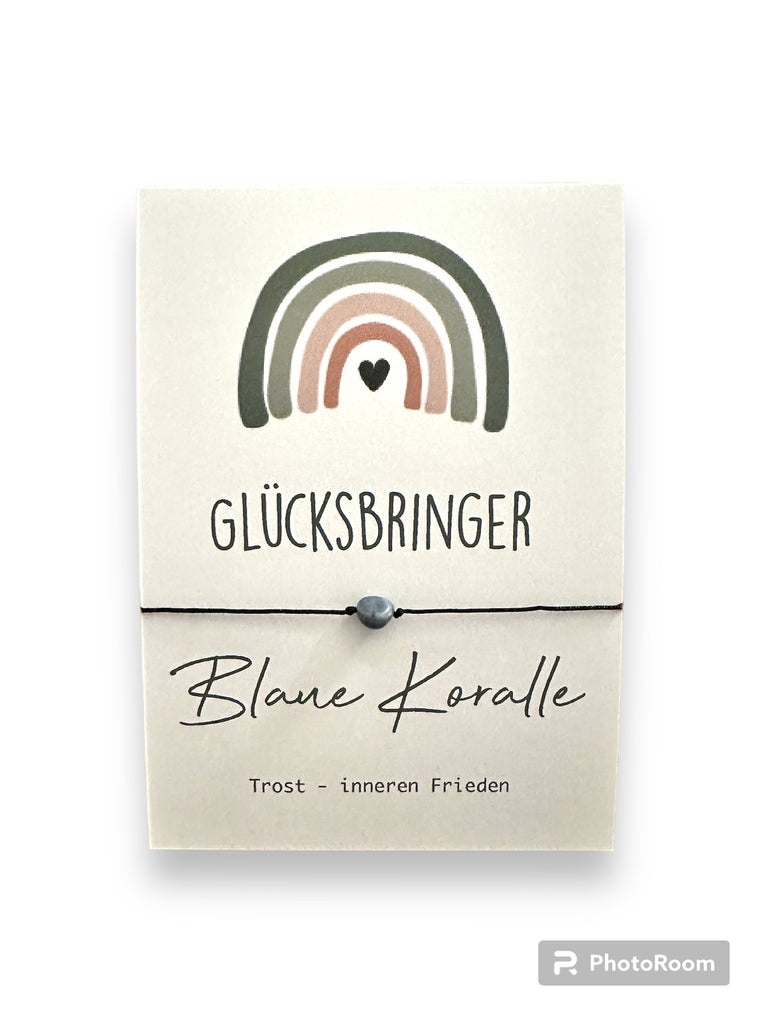 Glücksarmband - Blaue Koralle