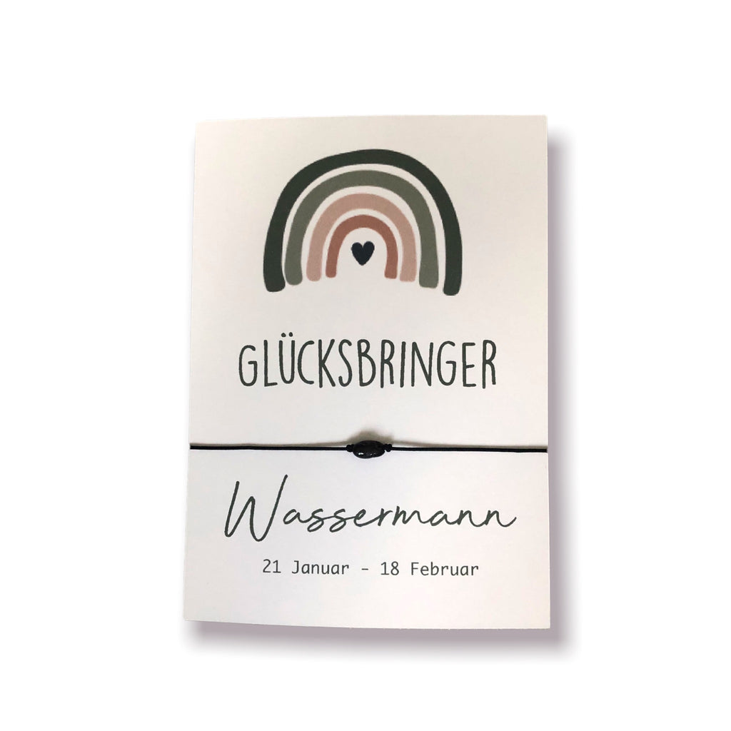 Sternzeichen Glücksarmband - Wassermann