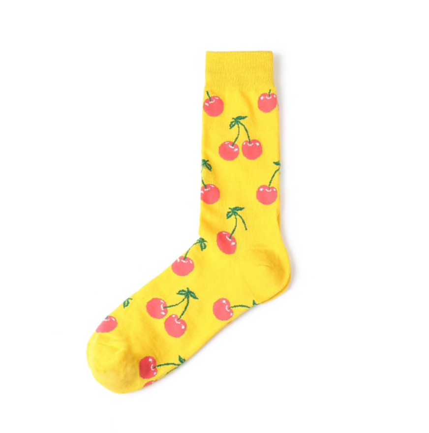 Socken mit Kirschen