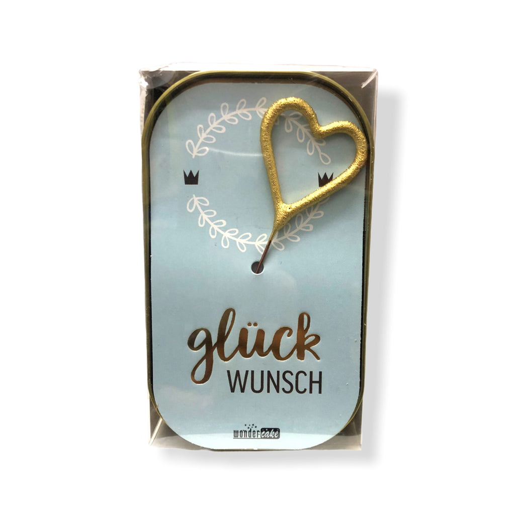 Kuchen mit Wunderkerze Glückwunsch