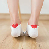 Sneaker Socken mit Herz an der Verse