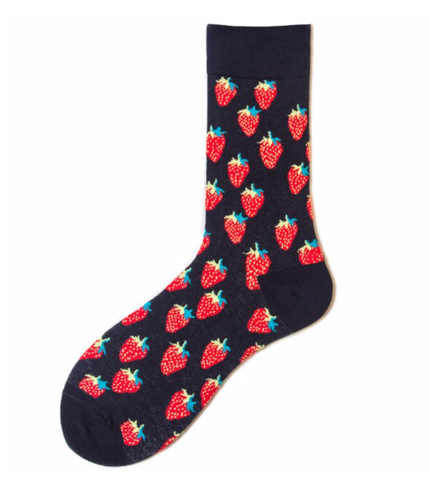 Socken mit Erdbeeren